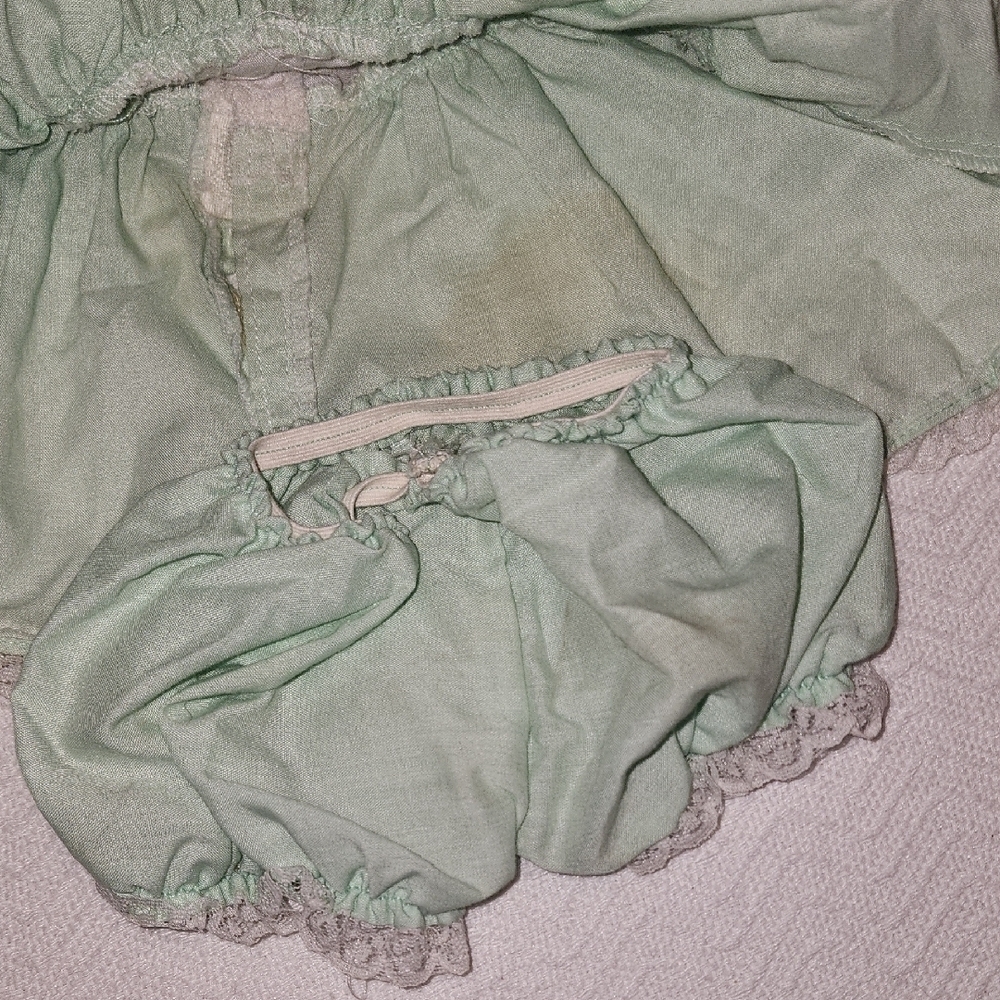 Cabbage Patch Doll Mint Green Ruffled Dress w Bloomers Outfit - Picture 4 of 7